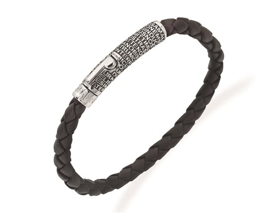 Bracciale Amen Uomo PREGHIERE in Pelle BRNO05B-M - BRNO05B-M